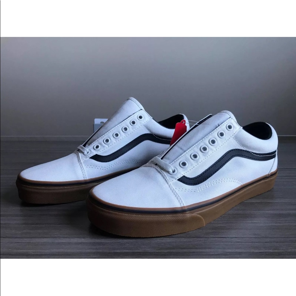 Vans Women’s Old Skool Gum Blanc De Blanc/Black - Picture 4 of 8